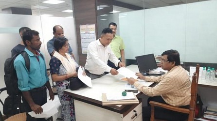 Tripura People's Party placed a deputation to Cooperative Bank's higher authority. TIWN Pic April 29